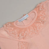 Body com Gola - Renda - Rosa